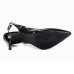 Scarpin Vizzano Slingback Verniz Salto Fino Médio - Preto