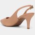 Scarpin Vizzano Slingback Salto Fino Médio - Bege