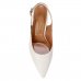 Scarpin Vizzano Slingback Salto Fino Médio - Branco