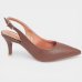 Scarpin Vizzano Slingback Salto Fino Médio - Marrom