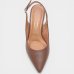 Scarpin Vizzano Slingback Salto Fino Médio - Marrom
