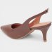 Scarpin Vizzano Slingback Salto Fino Médio - Marrom