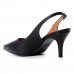 Scarpin Vizzano Slingback Salto Fino Médio - Preto