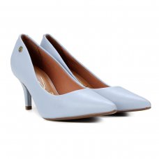 Scarpin Vizzano Salto Médio Bico Fino Feminino - Azul Claro