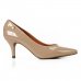 Scarpin Vizzano Bico Fino Salto Médio Verniz Feminino - Bege
