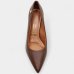Scarpin Vizzano Salto Médio Bico Fino Feminino - Marrom Claro