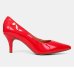 Scarpin Vizzano Bico Fino Salto Médio Verniz - Vermelho