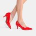 Scarpin Vizzano Bico Fino Salto Médio Verniz - Vermelho