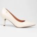 Scarpin Vizzano Bico Fino Salto Médio Verniz - Branco