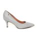 Scarpin Vizzano Tela Shine Paris Gliter Salto Médio - Prata