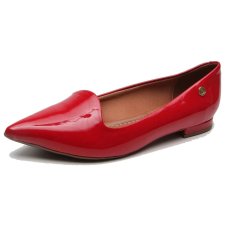 Sapatilha Vizzano Bico Fino Verniz Feminina - Vermelho