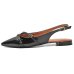 Sapatilha Vizzano Slingback Verniz Bico Fino - Preto