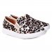 Slip On Vizzano Animal Print Onça Feminino - Bege Escuro