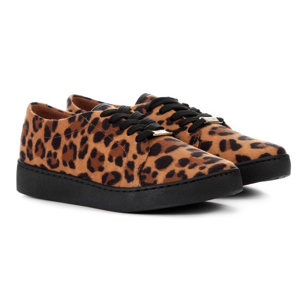 Slip On Vizzano Animal Print Onça Feminino - Caramelo