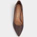 Scarpin Vizzano Bico Fino Salto Bloco Feminino - Marrom Escuro