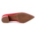 Scarpin Vizzano Salto Grosso Bico Fino - Vermelho