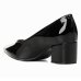 Scarpin Vizzano Verniz Salto Grosso Bico Fino - Preto