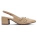 Scarpin Vizzano Slingback Salto Bloco - Bege