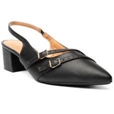 Scarpin Vizzano Slingback Salto Bloco - Preto