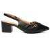 Scarpin Vizzano Slingback Salto Bloco - Preto