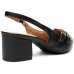 Scarpin Vizzano Slingback Salto Bloco - Preto