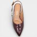 Scarpin Vizzano Slingback Salto Bloco Verniz Detalhe - Bordô