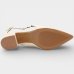 Scarpin Vizzano Slingback Salto Bloco Detalhe - Creme