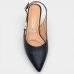 Scarpin Vizzano Slingback Salto Bloco Detalhe - Preto