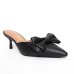 Mule Vizzano Laço Fosco Feminino - Preto