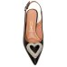 Scarpin Vizzano Slingback Coração Strass Feminino - Preto