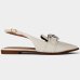 Sapatilha Vizzano Slingback Bico Fino Detalhe Strass Feminina - Off White