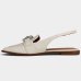 Sapatilha Vizzano Slingback Bico Fino Detalhe Strass Feminina - Off White