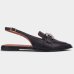 Sapatilha Vizzano Slingback Bico Fino Detalhe Strass Feminina - Preto