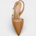 Scarpin Vizzano Slingback Detalhe Bico Fino Salto Baixo - Caramelo