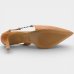 Scarpin Vizzano Slingback Detalhe Bico Fino Salto Baixo - Caramelo