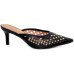 Tamanco Mule Vizzano Apliques Salto Baixo - Preto