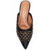 Tamanco Mule Vizzano Apliques Salto Baixo - Preto