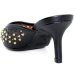 Tamanco Mule Vizzano Apliques Salto Baixo - Preto