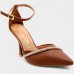 Scarpin Vizzano Strass Salto Médio Feminino - Marrom