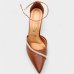 Scarpin Vizzano Strass Salto Médio Feminino - Marrom
