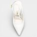 Scarpin Vizzano Salto Médio Aberta Feminino - Off White