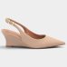 Scarpin Anabela Vizzano Salto Médio Feminino - Bege