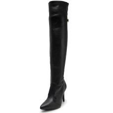 Bota Vizzano Fivela Salto Alto Cano Alto Feminina - Preto