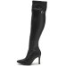 Bota Vizzano Fivela Salto Alto Cano Alto Feminina - Preto