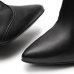 Bota Vizzano Fivela Salto Alto Cano Alto Feminina - Preto