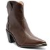 Bota Vizzano Cano Médio Salto Bloco Feminina - Marrom