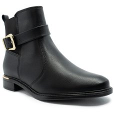 Bota Vizzano Fivela Cano Baixo Feminina - Preto