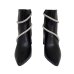 Bota Cano Curto Vizzano Strass Bico Fino - Preto