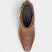 Bota Vizzano Fivela Cano Baixo Feminina - Marrom