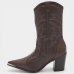Bota Vizzano Western Cano Médio Feminina - Marrom Escuro